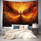billige dyretepper-phenix dyr hengende billedvev veggkunst stor billedvev veggmaleri dekor fotografi bakteppe teppe gardin hjem soverom stue dekorasjon