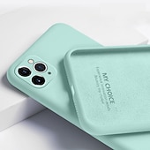 levne Pouzdra pro iPhone-telefon Carcasă Pro iPhone 15 Pro Max Plus iPhone 14 13 12 11 Pro Max Plus X XR XS Zadní kryt Pouzdro z tekutého silikonu Nárazuvzdorné Pevná barva Silikonový gel Silikon