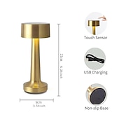 Недорогие Настольные лампы-USB 16 цветов USB зарядка сенсорная металлическая настольная лампа современный минималистичный стиль бар спальня гостиная украшение настольная лампа