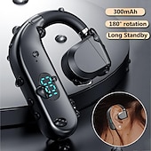 abordables Auriculares telefónicos y de negocios-1 unidad de auricular inalámbrico bluetooth de larga espera con pantalla de potencia led, auricular bluetooth con cancelación de ruido, auricular inalámbrico con gancho para la oreja, auriculares