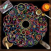 olcso Asztalterítők-tarot asztalterítő játékhoz, oltárterítő, boszorkánysági asztrológia dekoráció orákulumkártya pad tarot szőnyeg witcher dekor, parti ajándékok, parti ajándék dekoráció, parti kellékek varázsművészeti
