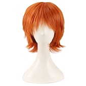 abordables Pelucas de personajes de películas-Muñeca Asesina Peluca Corto Capa Naranja Cosplay Halloween