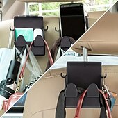 お買い得  車内収納-3-in-1 車用フック: 携帯電話、ヘッドレスト、その他のものをすべて 1 つのホルダーに掛けられます。
