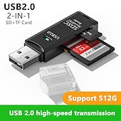 cheap Computer &amp; Office-Wansurs USB 2.0 SD Card Reader - Compatible with PC and Camera Memory Cards - Easy Transfer of Photos and Videos - Micro SD Card to USB Adapter