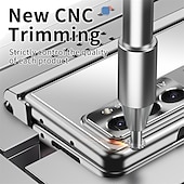 abordables Carcasas Samsung-teléfono Funda Para Samsung galaxia Plegado en Z 6 Z Fold 5 Z Fold 4 Z Fold 3 Funda Trasera con Soporte y protector de pantalla Portalápiz Aleación de aluminio