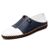 cheap Men&#039;s Slip-ons &amp; Loafers-Men&#039;s Casual Leather Loafers – Slip-On Two-Tone Driving Shoes with Non-Slip Sole for Daily Wear