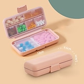 economico deposito bagagli e viaggi-Scatola portapillole sigillata portatile da 1pc, mini portapillole portatile con scomparto, custodia per pillole da viaggio, contenitore per medicinali