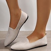 economico Ballerine da donna-Per donna Ballerine Ballerine Taglie forti Scarpe morbide Marcia Tinta unica Piatto Punta tonda Informale Comoda minimalismo PU Vinaccia Nero Rosso