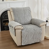 abordables Housse de canapé-housse de fauteuil inclinable housse de canapé vert sauge housse de canapé jacquard housse de canapé protection de meubles avec sangles élastiques pour animaux de compagnie enfants chien chat