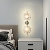 abordables Appliques en cristal-LED applique murale intérieure verre 1/2 lumières intérieur moderne simple applique murale led silicone applique murale est applicable à la chambre salon salle de bain couloir blanc chaud 110-240v