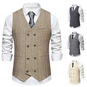 economico Costumi maschili degli anni '20-Vintage Anni 1920 Gilet Il grande Gatsby Gentiluomo Testimoni dello Sposo Slim Fit Costume Per uomo Mascherata Matrimonio Ospite di nozze Evento / Festa Adulti Gilet