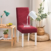 ieftine Husa scaun de sufragerie-husă pentru scaune de sufragerie hidrofugă burgundy fermă elastică husă scaun spandex husă lavabilă protector de bucătărie pentru sufragerie ceremonie de nuntă durabilă