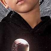 economico Visione 3D e Geometria del Ragazzo-Da ragazzo 3D Pop art Astronauta Felpa con cappuccio Manica lunga Stampa 3D Primavera Autunno Inverno Di tendenza Streetwear 3D Bambino 3-12 anni 4-12 anni Esterno Informale Giornaliero Standard