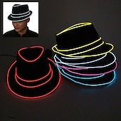 levne Novinky-svítící klobouk pán výkon klobouk led záře cylindr party dárek narozeninám svatební kostým vánoční halloween zásoby