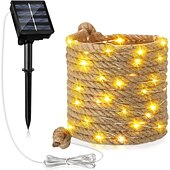 economico Striscie luci ad energia solare-2m 5m 7m Luci a Stringa 40/100/200 LED EL 1 pezzo Luce Calda Luci a Filo di Rame Luci Decorative Creative Vacanza Matrimonio Terrazza Alimentato a energia solare