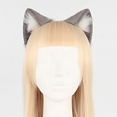 levne Doplňky pro úpravu vlasů-čelenka zvířecí ucho cosplay roztomilá simulace kočičí ucho živé vysílání vlasové doplňky styling kočičích uší (napařený chléb ve tvaru kočičího ucha) čelenka