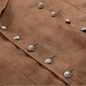 cheap Men&#039;s Waistcoat-Men&#039;s Vest Waistcoat Daily Wear Vacation Going out Vintage Fashion Spring &amp;  Fall Button Polyester Comfortable Plain Double Breasted Lapel Regular Fit Black Royal Blue Brown Rose Red Vest