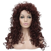 cheap Historical Wigs-Synthetic Heat Resistant Hair Long Curly Wigs Cosplay Women Wig Halloween Wigs
