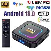 levne TV boxy-lemfo chytrý tv box hk1 rbox k8 android 13 8k android tv box rgb light 4gb 128gb rk3528 wifi6 duální wifi 2023 pk android 12 6k