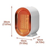 お買い得  暖房器具-ポータブル電気ヒーター サーモスタット付き 1200W 安全で静かな PTC セラミックヒーター 最大 20 平方メートルまで加熱 屋内 冬 温風送風機 ミニ ラジエーター ヒーター ファン 家庭用 寝室 バスルーム オフィス ro