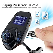 cheap Bluetooth Car Kit/Hands-free-NEW T10 Hands-free Bluetooth Car Kit MP3 Music Player FM Transmitter 5V 2.1A USB Car Charger 1.44&quot; LED Screen