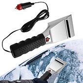 お買い得  車用クリーニング用品-加熱された車の冬フロントガラス電気雪とノンスクラッチアイススクレーパー12ボルト氷を溶かすための加熱された雪スクレーパー
