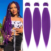 cheap Crochet Hair-Ginger Golden Ombre Braiding Hair Pre Stretched Kanekalon Braiding Hair Box Braids Human Hair Extensions 26 inch