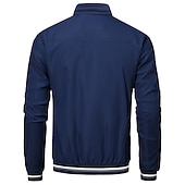 economico Giubbotti Casual-Per uomo Giacca Leggera Giacca Estiva Giacca a vento Giacca di transizione All&#039;aperto Vacanza Caldo Autunno Inverno Semplice Moda Streetwear Collo alla coreana Regolare Nero Bianco Giallo Blu Verde