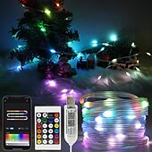 ieftine Alimentare USB-bandă de lumină led rgb magic culoare aplicație control șir de lumină magică șir de lumină cu led piele șir de lumină decorativă de Crăciun pentru camera de familie sufragerie decor în aer liber