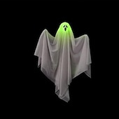 tanie Oświetlenie rekwizytów na Halloween-świecące duch dekoracje na halloween na zewnątrz led wiszące duch dla drzew upiorny oświetlony duch wodoodporne wiszące wystrój halloween ozdoby choinkowe do domu patio stoczni trawnik drzewo