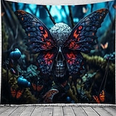 Halloween Decorations Skull Hanging Tapestry Wall Art Large Tapestry Mural Decor Photograph Backdrop Blanket Curtain Home Bedroom Living Room Decoration 49