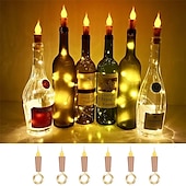 voordelige Batterij String Lights-2m 20leds kaars wijnfles lichtslinger wijnfles vlam kurk lamp diy party bruiloft valentijnsdag guirlande