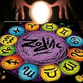 Недорогие Скатерти-Скатерть Таро для игры, алтарная ткань, колдовство, астрологический декор, блокнот для карт оракула, коврик для таро, декор ведьмака, сувениры для вечеринок, декор для подарков на вечеринку,