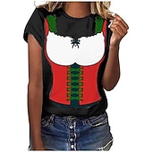 baratos Vestuário Gráfico-Japonesa/Curta Anime 3D Bávaro Estilo de rua Camiseta Arte Gráfica para Mulheres Adulto Impressão 3D  para Cerveja Oktoberfest Baile de Máscaras Casual / Diário