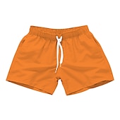 billiga Herrarnas simshorts-Herr Boardshorts Badshorts Snörning Med fickor Solid färg Vattentät UV Solskydd Simbassäng Hawaiisk Ledig / Sportig Svart Vit Microelastisk