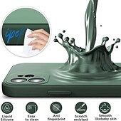 levne Pouzdra pro iPhone-telefon Carcasă Pro iPhone 15 Pro Max Plus iPhone 14 13 12 11 Pro Max Plus X XR XS Zadní kryt Pouzdro z tekutého silikonu Nárazuvzdorné Pevná barva Silikonový gel Silikon