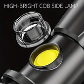 preiswerte taktische Taschenlampen-208 LED Taschenlampen LED Sender 3 Beleuchtungsmodus inklusive USB-Kabel Leicht Für den täglichen Einsatz USB Schwarz