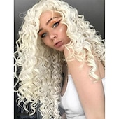 economico Parrucche trendy sintetiche-lunghe parrucche ricci rosa per le donne riscaldano la parrucca riccia ondulata sintetica a strati parrucca di sostituzione dei capelli gonfi riccioli sciolti parrucca da festa quotidiana