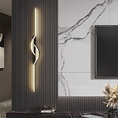 baratos Iluminação de Parede LED-lightinthebox led interior luz de parede forro desin 60cm curva interior moderno simples lâmpada de parede led acrílico lâmpada de parede é aplicável ao quarto sala de estar banheiro corredor branco