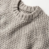 preiswerte Herrenpullover-Herren Pullover Herbstpullover Overall Gerippt Gehäkelt Stricken Standard Strick Glatt Rundhalsausschnitt Retro Arbeit Freizeitskleidung Bekleidung Winter Schwarz Weiß M L XL