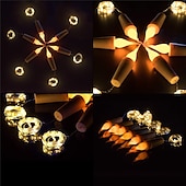 voordelige Batterij String Lights-2m 20leds kaars wijnfles lichtslinger wijnfles vlam kurk lamp diy party bruiloft valentijnsdag guirlande
