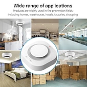 cheap Smart Appliances-Tuya Smart Life WiFi Function Family Parlor Child Room Home Kitchen Smoke Detector PIR Sound Alarm Sensor Shop Fire Inspection