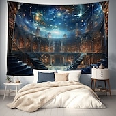 billige Planet Tapestry-fantasi planetarium hengende billedvev veggkunst stor billedvev veggmaleri dekor fotografi bakteppe teppe gardin hjem soverom stue dekorasjon
