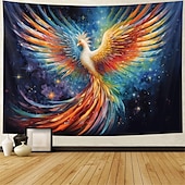 billige dyretepper-phenix dyr hengende billedvev veggkunst stor billedvev veggmaleri dekor fotografi bakteppe teppe gardin hjem soverom stue dekorasjon