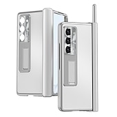 abordables Carcasas Samsung-teléfono Funda Para Samsung galaxia Plegado en Z 6 Z Fold 5 Z Fold 4 Z Fold 3 Funda Trasera con Soporte y protector de pantalla Portalápiz Aleación de aluminio