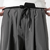 voordelige casual broek-Voor heren Broek Wijde broek Harembroek Vrijetijdsbroek Baggy harembroeken Zak Breed Been Been trekkoord Effen Kleur Comfort Sport Dagelijks Streetwear Casual / sportief Zwart Grijs Micro-elastisch