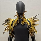 cheap Accessories and More-Punk &amp; Gothic Shawls Feather Cape Witch Maleficent Drag Queen Women&#039;s Fantasy Walpurgis Night Halloween Carnival Performance Party Pride Parade Adults&#039; Shawl All Seasons