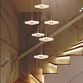 billige Unike lysekroner-180 cm Enkelt design Øyesign Anheng Lys Metall Akryl galvanisert Malte overflater Moderne Nordisk stil 110-120V 220-240V