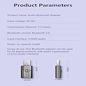 cheap Computer Peripherals-Mini USB Bluetooth 5.0 Audio Receiver Transmitter 4 IN 1 Mini 3.5mm Jack AUX RCA Stereo Music Wireless Adapter For TV Car PC