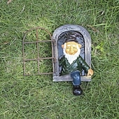 cheap Garden Sculptures&amp;Statues-Fairy Tale Playful Goblin Garden Resin Decoration Statue Decoration, Garden Weatherproof Garden Statue, Tree Window Resin Garden Statuette Garden Decoration